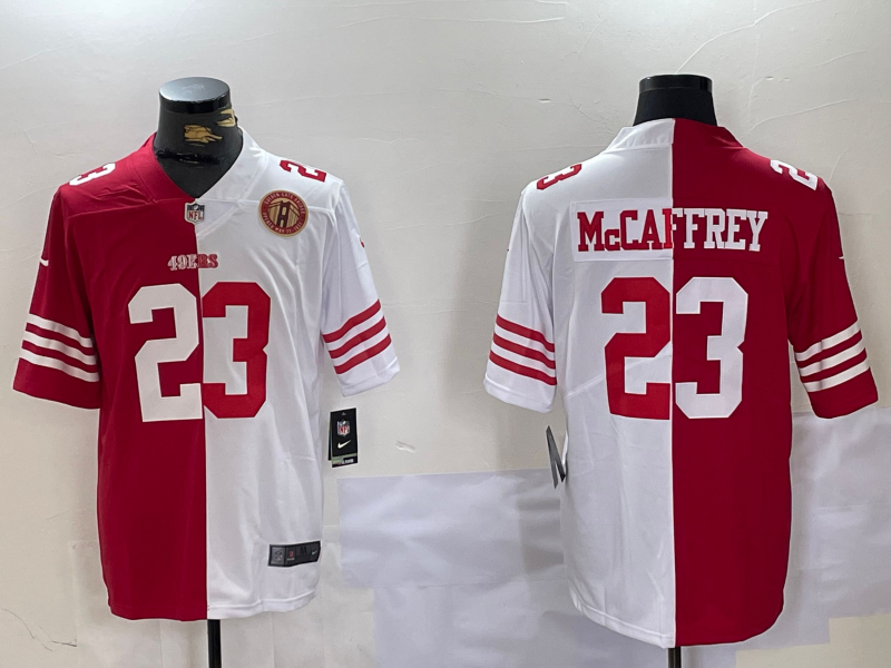 Men San Francisco 49ers #23 Mccaffrey red 2025 Nike Limited NFL Jersey style 12